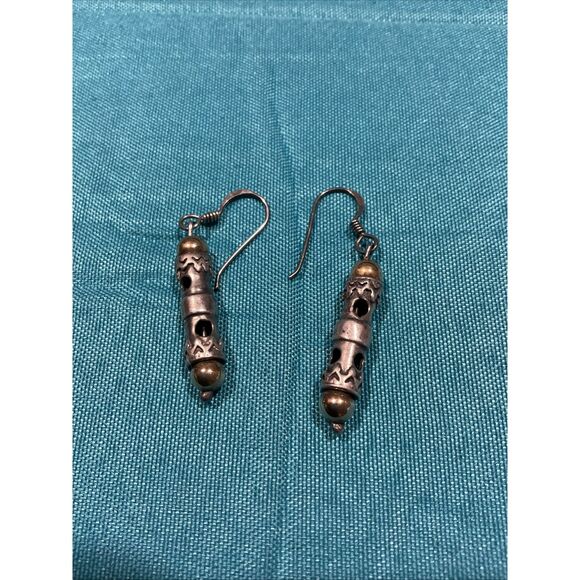 925 Silver Barrel Earrings - Picture 4 of 4